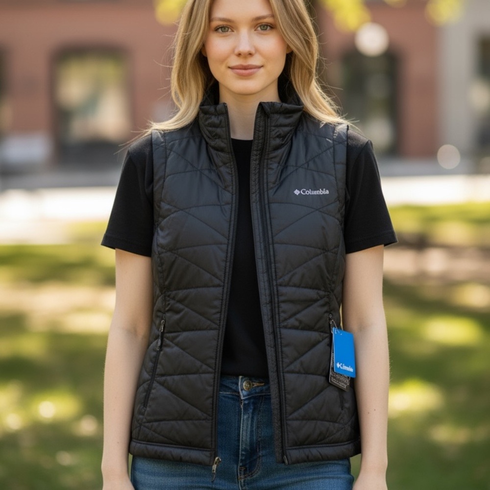 Columbia Black Quilted Vest